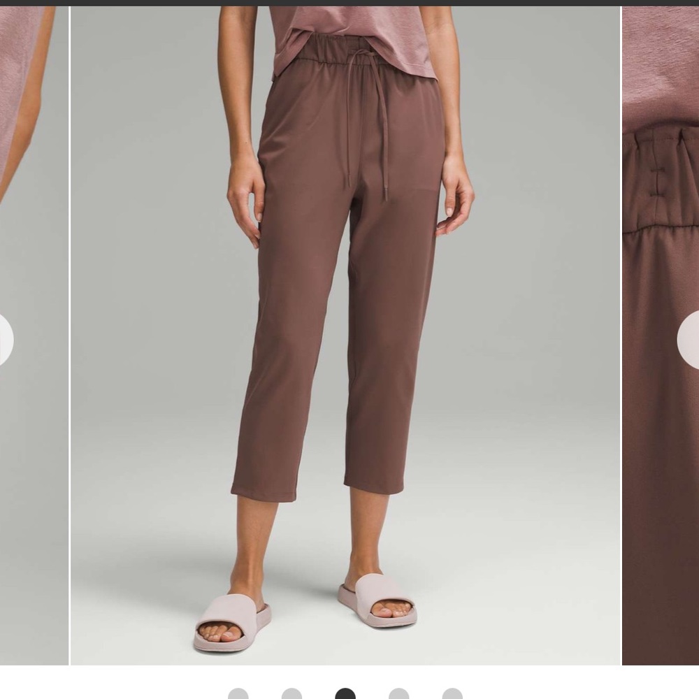 Lululemon stretch high rise crop pant dark oxide 23”